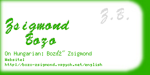 zsigmond bozo business card